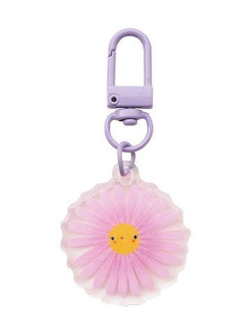 DEAL Purple Aster Zipper Charm LHEVDZ011 - Lizzy House - Moda Fabrics - Acrylic Resin Flower