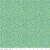 Image of the Playtime 30s Flowers Green quilting cotton fabric by Lindsay Wilkes for Riley Blake Designs. Features small scattered flowers on an light green background. 
Cute Little Fabric Shop