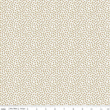 Image of the Playtime 30s Bouncy Balls Cloud quilting cotton fabric by Lindsay Wilkes for Riley Blake Designs. Features small balls on a light cream background. 
Cute Little Fabric Shop