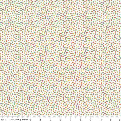 Image of the Playtime 30s Bouncy Balls Cloud quilting cotton fabric by Lindsay Wilkes for Riley Blake Designs. Features small balls on a light cream background. 
Cute Little Fabric Shop