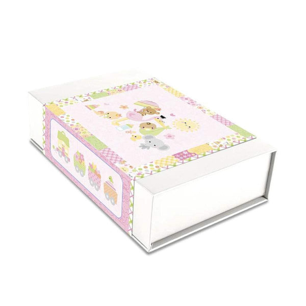 Image of the Bundle of Joy Panel Quilt Boxed Kit by Doodlebug Design Inc for Riley Blake Designs. Features baby animals on a quilt with many colored borders. 
Cute Little Fabric Shop