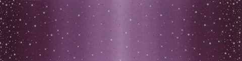 14" End of Bolt - SALE Ombre Fairy Dust METALLIC 10871 Aubergine - Moda - Light to Darker Eggplant Silver SPARKLE - Quilting Cotton Fabric