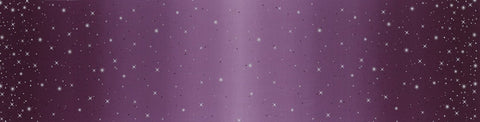 24" End of Bolt - SALE Ombre Fairy Dust METALLIC 10871 Aubergine - Moda - Light to Darker Eggplant Silver SPARKLE - Quilting Cotton Fabric