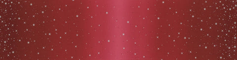 SALE Ombre Fairy Dust METALLIC 10871 Burgundy - Moda - Light to Darker Red with Silver SPARKLE Stars - Quilting Cotton Fabric