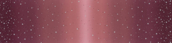 SALE Ombre Fairy Dust METALLIC 10871 Plum - Moda - Light to Darker Purple with Silver SPARKLE Stars - Quilting Cotton Fabric