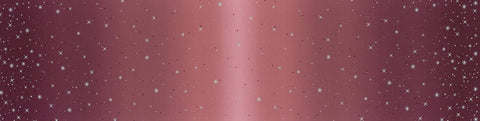 SALE Ombre Fairy Dust METALLIC 10871 Plum - Moda - Light to Darker Purple with Silver SPARKLE Stars - Quilting Cotton Fabric