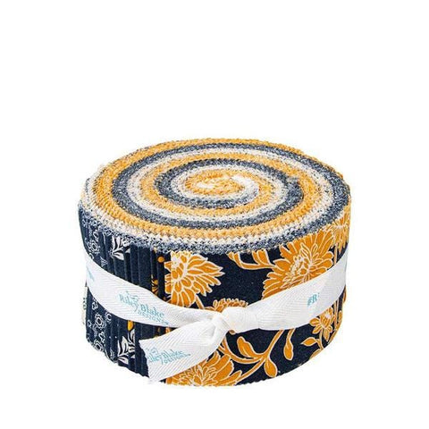 Image of the Cheddar at Twilight Rolie Polie by The RBD Designers for Riley Blake Designs. Features floral fabrics and geometric patterns on orange, blue, and cream fabrics.
Cute Little Fabric Shop