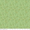 Image of the Melody Vines Grass quilting cotton fabric by Beverly McCullough for Riley Blake Designs. Features flowers on vines on a light green background. 
Cute Little Fabric Shop