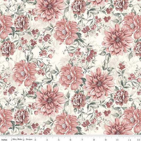 Image of the A Walk on the Prairie Main Cream quilting cotton fabric by Modern Prairie for Riley Blake Designs. Features large clusters of flowers on a light cream background.
Cute Little Fabric Shop