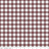 Image of the A Walk on the Prairie Plaid Marsala quilting cotton fabric by Modern Prairie for Riley Blake Designs. Features a printed gingham pattern on a dark maroon background.
Cute Little Fabric Shop