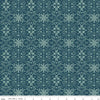 Image of the Buds & Butterflies Enchanting Garden Emerald quilting cotton fabric by Cayla Naylor for Riley Blake Designs. Features a floral damask pattern on a dark teal background. 
Cute Little Fabric Shop