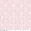 Image of the Buds & Butterflies Enchanting Garden Blush quilting cotton fabric by Cayla Naylor for Riley Blake Designs. Features a floral damask pattern on a light pink background. 
Cute Little Fabric Shop