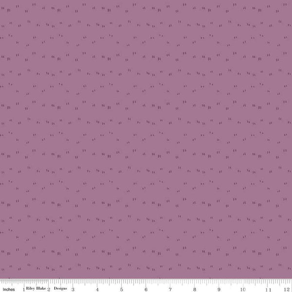 Image of the Buds & Butterflies Dancing Wings Orchid quilting cotton fabric by Cayla Naylor for Riley Blake Designs. Features tone-on-tone quotation marks on a muted purple background. 
Cute Little Fabric Shop