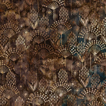 SALE Batiks Expressions BTPT1191 Cocoa - Riley Blake Designs - Hand-Dyed Tjaps Print - Quilting Cotton