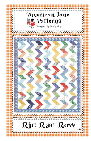 Image of the Ric Rac Row pattern by American Jane for Riley Blake Designs. Features a chevron rainbow pattern on white.
Cute Little Fabric Shop