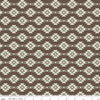 Image of the Lets Get Lost in the Woods Geometric Brown quilting cotton fabric by Tara Reed for Riley Blake Designs. Features a geometric striped design on a dark brown background. 
Cute Little Fabric Shop