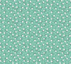 Image of the Farm Girl Vintage Blossom Sea Glass quilting cotton fabric by Lori Holt by Riley Blake Designs. Features small flowers on a light teal green background. 
Cute Little Fabric Shop