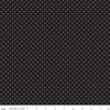 Image of the Midnight Meadow Calico Black by My Minds Eye for Riley Blake Designs. Features an array of a cluster of dots on a black background. 
Cute Little Fabric Shop