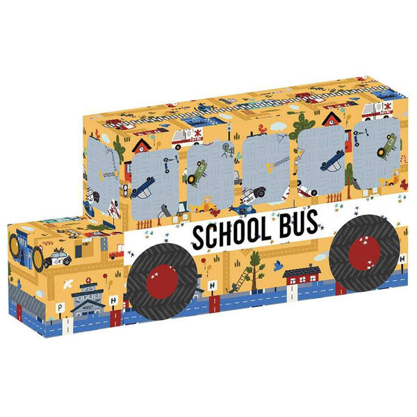 Image of the School Bus Pencil Case Pattern by Jennifer Long for Riley Blake Designs. Features a school bus case with a zippered top. 
Cute Little Fabric Shop