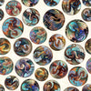 SALE Dragon Fyre 29928 Dragon Round Picture Patches E - QT Fabrics - Fire Breathing Dragons - Quilting Cotton Fabric