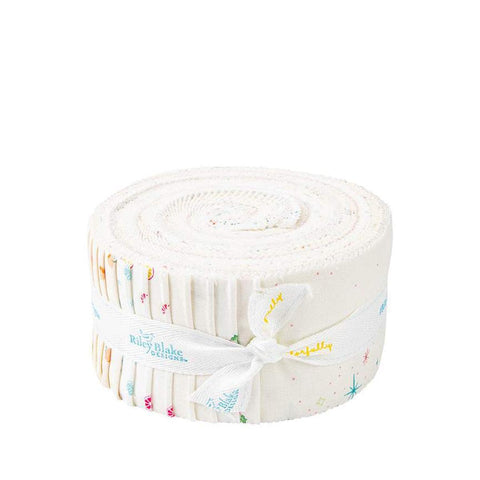 Image of the Hush Hush Rolie Polie by Riley Blake Designs. Features low volume designs on various white and cream backgrounds. 
Cute Little Fabric Shop