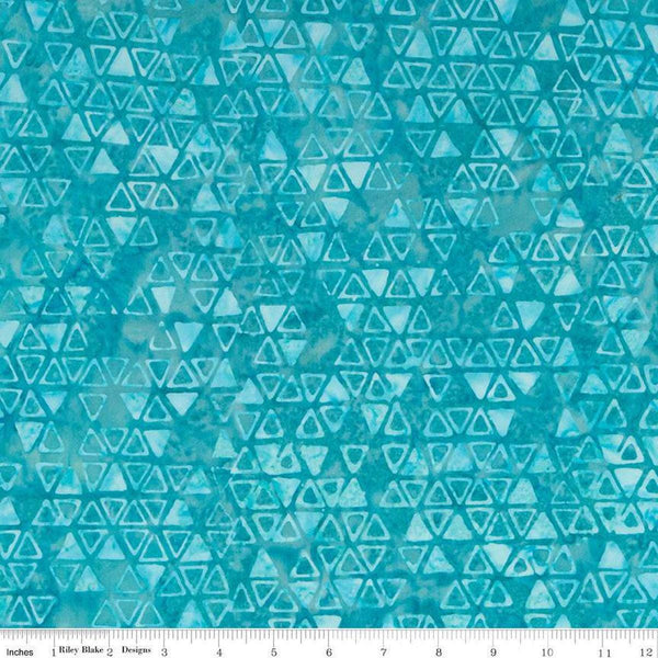 Batiks Expressions Elementals BTHH580 Cool Water - Riley Blake Designs - Hand-Dyed Tjap Print - Quilting Cotton Fabric