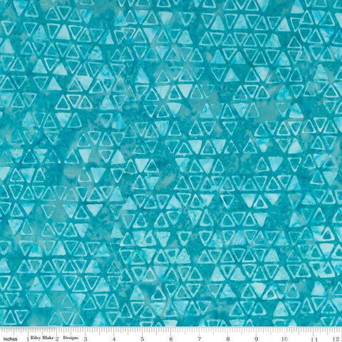 Batiks Expressions Elementals BTHH580 Cool Water - Riley Blake Designs - Hand-Dyed Tjap Print - Quilting Cotton Fabric