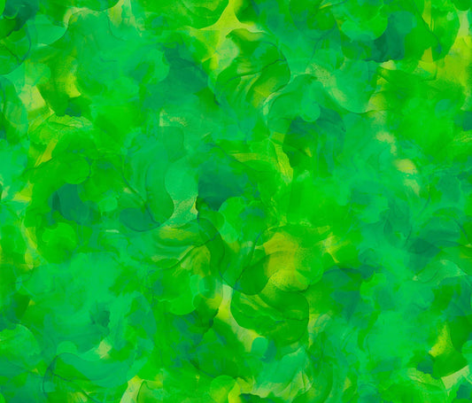 23" End of Bolt - DEAL Aura Watercolor Blender 30198 Green - QT Fabrics - Quilting Cotton Fabric