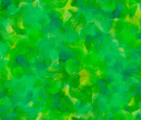 SALE Aura Watercolor Blender 30198 Green - QT Fabrics - Quilting Cotton Fabric