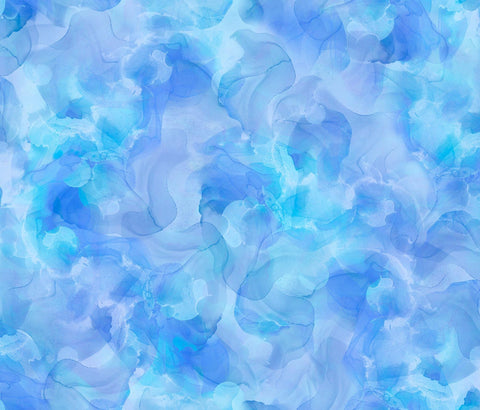 Aura Watercolor Blender 30198 Blue - QT Fabrics - Quilting Cotton Fabric