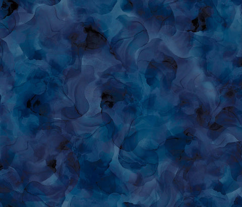 3 Yard Cut - SALE Aura Watercolor Blender WIDE Back 30199 Midnight - QT Fabrics - 107/108" Wide - Quilting Cotton Fabric