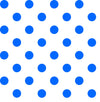 SALE Dots and Stripes and More Brights Medium Dot 28893 ZB Blue on White - QT Fabrics - Polka Dots Dotted - Quilting Cotton Fabric