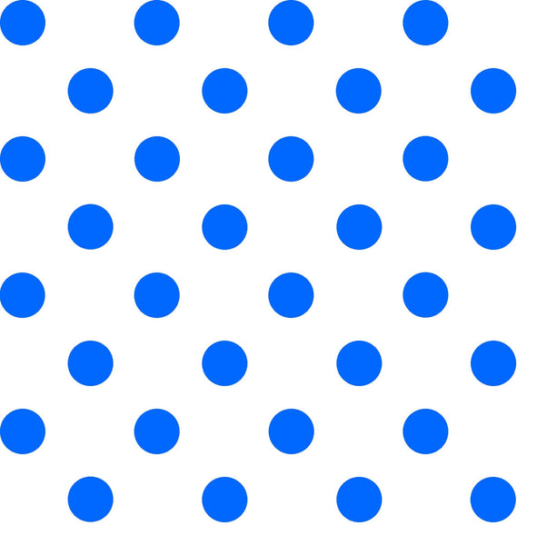 Dots and Stripes and More Brights Medium Dot 28893 ZB Blue on White - QT Fabrics - Polka Dots Dotted - Quilting Cotton Fabric