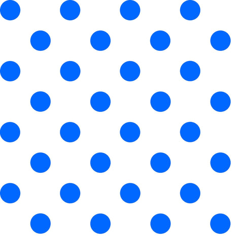 Dots and Stripes and More Brights Medium Dot 28893 ZB Blue on White - QT Fabrics - Polka Dots Dotted - Quilting Cotton Fabric