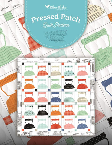 Image of the Pressed Patch quilt panel by J. Wecker Frisch for Riley Blake Designs. Features irons on a quilt pattern. 
Cute Little Fabric Shop