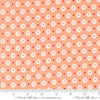 Image of the Laguna Sunrise Floral Dot Off Cantaloupe quilting cotton fabric by Sherri & Chelsi for Moda Fabrics. Features small flowers on a peach background. 
Cute Little Fabric Shop