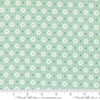 Image of the Laguna Sunrise Floral Dot Home Town Sky quilting cotton fabric by Sherri & Chelsi for Moda Fabrics. Features small flowers on a light mint background. 
Cute Little Fabric Shop