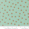 Image of the Laguna Sunrise Pinwheels Home Town Sky quilting cotton fabric by Sherri & Chelsi for Moda Fabrics. Features small scattered pinwheels on a mint aqua background. 
Cute Little Fabric Shop