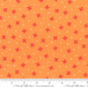 Image of the Laguna Sunrise Pinwheels Orange quilting cotton fabric by Sherri & Chelsi for Moda Fabrics. Features small scattered pinwheels on an orange background. 
Cute Little Fabric Shop
