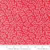 Image of the Laguna Sunrise Small Flowers Geranium quilting cotton fabric by Sherri & Chelsi for Moda Fabrics. Features small scattered flowers on a bright red background. 
Cute Little Fabric Shop