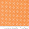 Image of the Laguna Sunrise Orange Peel Orange quilting cotton fabric by Sherri & Chelsi for Moda Fabrics. Features small geometric orange peels on an orange background. 
Cute Little Fabric Shop
