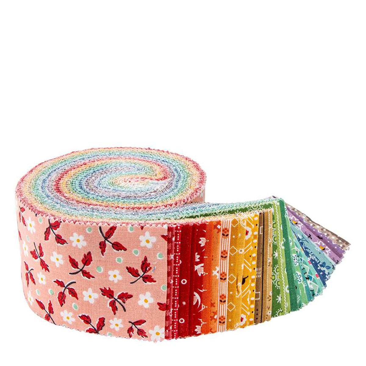 Image of the Bee Bundle Limited Edition Colors 2 1/2" Rolie Polie by Lori Holt for Riley Blake Designs.  Features a selection of fabrics curated by Lori Holt of Bee in my Bonnet from her past collections. 
Cute Little Fabric Shop