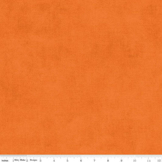 Image of the Shades Orange quilting cotton fabric by Riley Blake Designs. Features a bright orange fabric with a mottled semisold background. 
Cute Little Fabric Shop