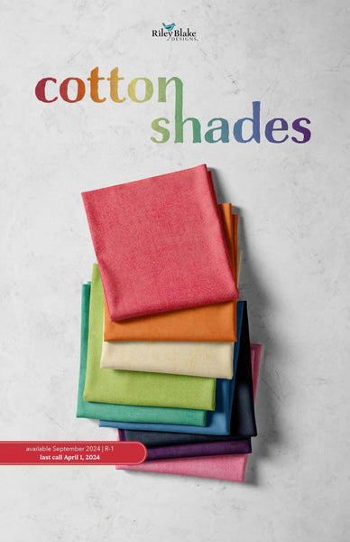 Image of the Shades Sunset Fat Quarter Bundle by Riley Blake Designs Features the storyboard for the collection. 
Cute Little Fabric Shop