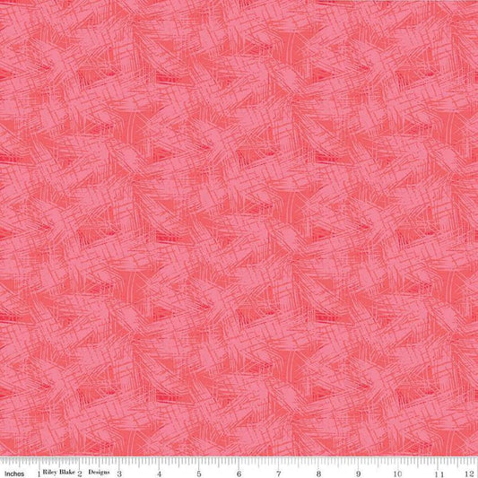 SALE Copacetic Fusion C14686 Raspberry - Riley Blake Designs - Tone-on-Tone Sketched Lines - Quilting Cotton Fabric