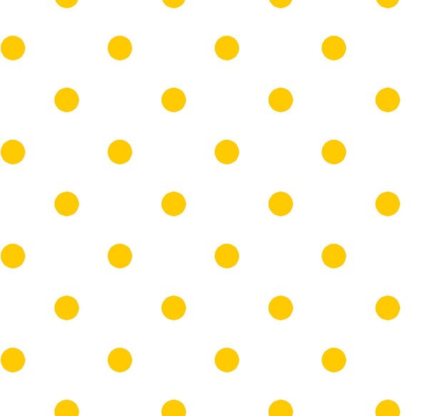 Dots and Stripes and More Brights Small Dot 28892 ZS Yellow on White - QT Fabrics - Polka Dots Dotted - Quilting Cotton Fabric