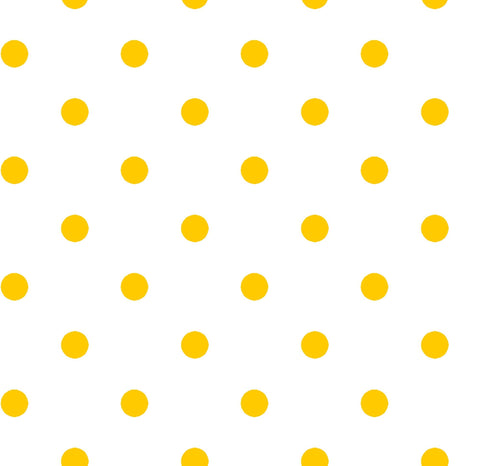 Dots and Stripes and More Brights Small Dot 28892 ZS Yellow on White - QT Fabrics - Polka Dots Dotted - Quilting Cotton Fabric