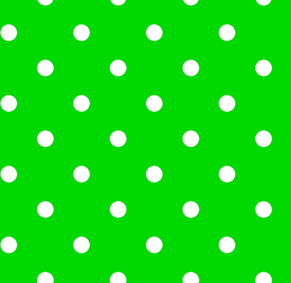 Dots and Stripes and More Brights Small Dot 28892 G Green - QT Fabrics - Polka Dots Dotted - Quilting Cotton Fabric