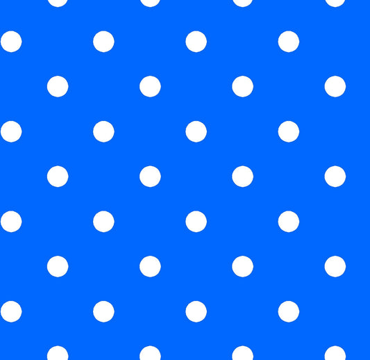 32" End of Bolt - CLEARANCE Dots and Stripes and More Brights Small Dot 28892 B Blue - QT Fabrics - Polka Dotted - Quilting Cotton Fabric