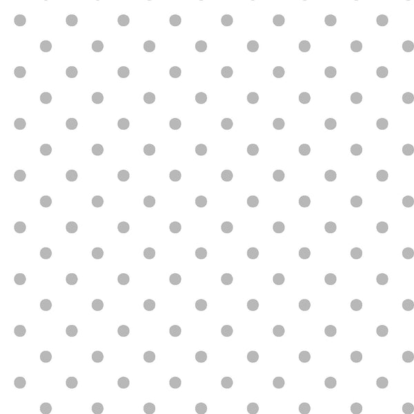 Dots and Stripes and More Mini Dot 28891 ZK Gray on White - QT Fabrics - Polka Dots Dotted - Quilting Cotton Fabric